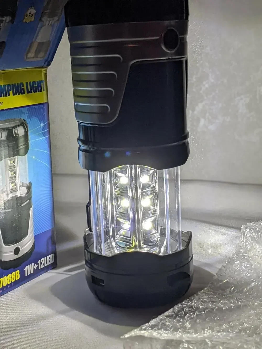 High Mountain Tiger Camping Light GSH-7088B 1W+12 LED Waterproof Switch